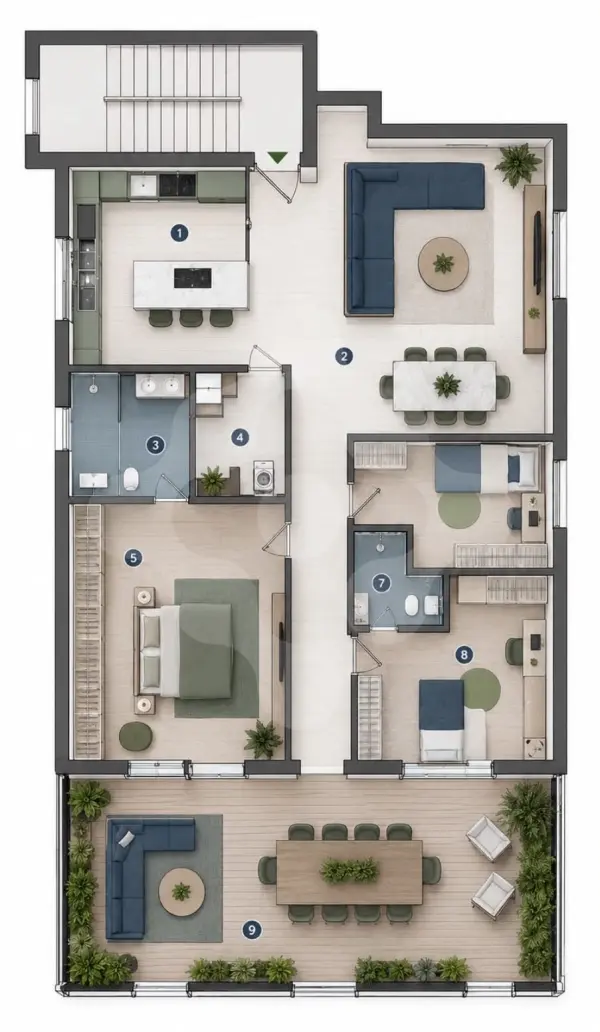 4 VANI DI 120 MQ CON BALCONE 40MQ VIALE ORAZIO FLACCO