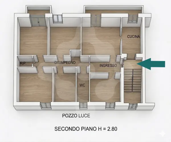 TERLIZZI - PENTAVANI DI 180 MQ CON TERRAZZO